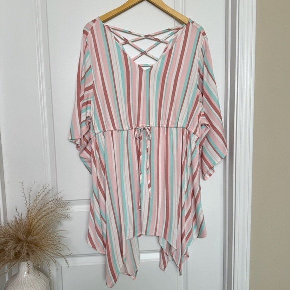 Torrid Babydoll Tunic Top Dolman Sleeve Women's Size 2 - Picture 2 of 14